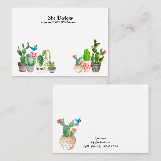 Kakti Visitenkarte (Vorne/Hinten)