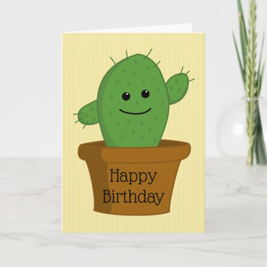 Kaktusalles Gute zum Geburtstag Karte Zazzle.de