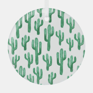 Kaktus-Aquarell: handgezeichnete Illustration Ornament Aus Glas