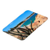 Kaktus auf der Felshütte über Sandy Beach Magnet (Linke Seite)