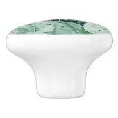 Kaktus auf Korallen Keramikknauf (Seitenansicht)