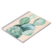 Kaktus auf Korallen Notizblock (Linke Seite)