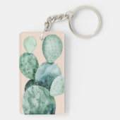 Kaktus auf Korallen Schlüsselanhänger (Rückseite)