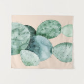 Kaktus auf Korallen Wandteppich (Vorderseite (Horizontal))