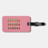 Kaktus auf rosa Gepäckanhänger (Rückseite horizontal)