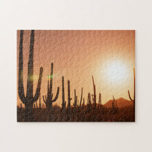 Kaktus auf Wüste Puzzle