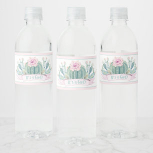 Kaktus-Baby-Party Wasserflaschenetikett