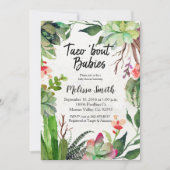 Kaktus-Babyparty-Einladung Taco-Kampfbabys Einladung (Vorderseite)