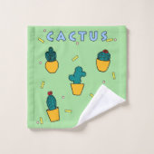 Kaktus Badhandtuch Set (Waschlappen)