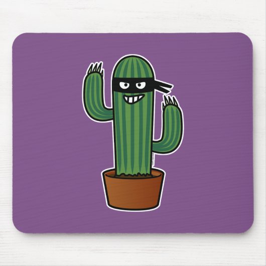 Kaktus bandido ninja verdeckter hinterlistiger mousepad (Vorne)