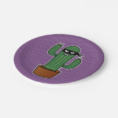 Kaktus bandido ninja verdeckter hinterlistiger pappteller (Schrägansicht)