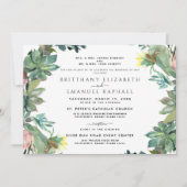 Kaktus Beide Eltern haben die Einladung zur Hochze (Vorderseite)