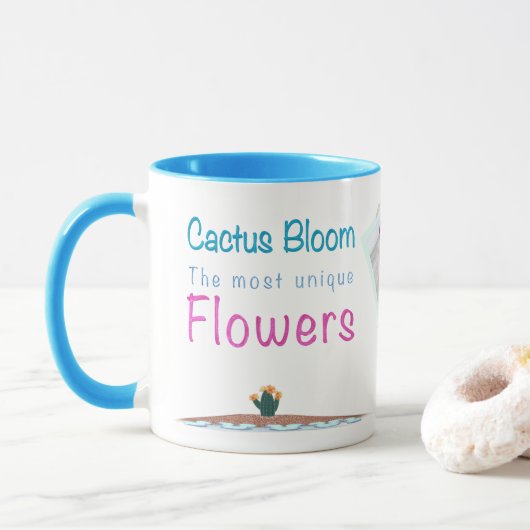 Kaktus blühen die einzigartigsten Blume Tasse (Mit Donut)