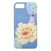 Kaktus blühen Wüste Blume Aquarell lila Pfirsich Case-Mate iPhone Hülle (Rückseite)
