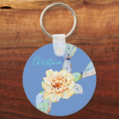 Kaktus blühen Wüste Blume Aquarell Schlüsselanhänger (Vorderseite)