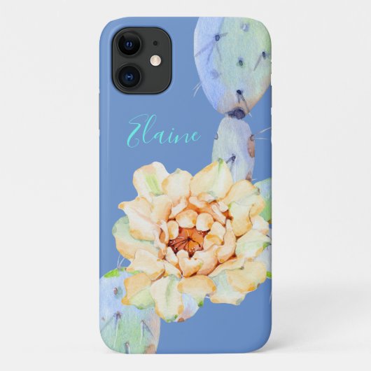 Kaktus blühen Wüste Blume Aquarellpfirsich lila Case-Mate iPhone Hülle (Rückseite)