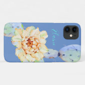 Kaktus blühen Wüste Blume Aquarellpfirsich lila Case-Mate iPhone Hülle (Rückseite (Horizontal))