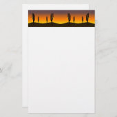 Kaktus-Blume Briefpapier (Vorne/Hinten)