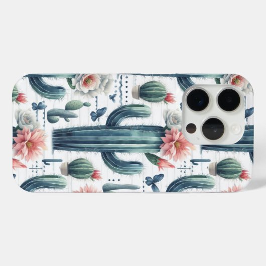 Kaktus-Blume Case-Mate iPhone Hülle (Rückseite (Horizontal))