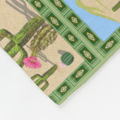 Kaktus-Blume Fleecedecke (Ecke)