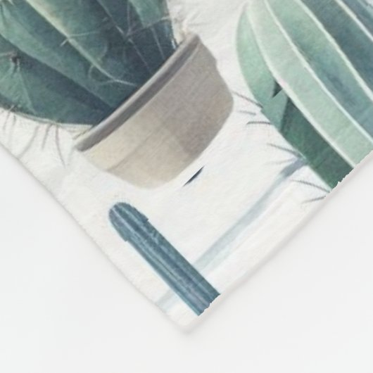 Kaktus-Blume Fleecedecke (Ecke)