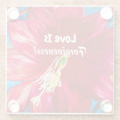 Kaktus Blume GLASS Untersetzer - Verzeihung (Rückseite)