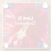 Kaktus Blume GLASS Untersetzer - Zärtlichkeit (Rückseite)