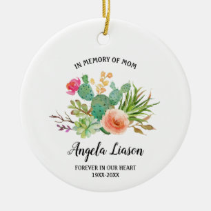 Kaktus-Blume im Gedenken an Weihnachten der Mama Keramik Ornament