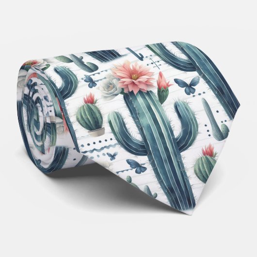 Kaktus-Blume Krawatte (Gerollt)