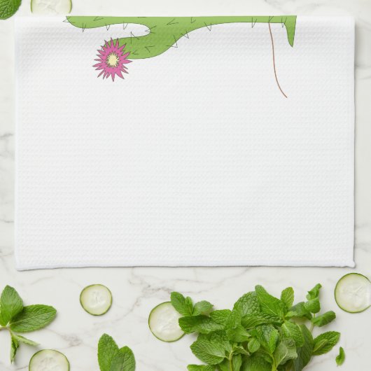 Kaktus-Blume Küchentuch (Gefaltet)