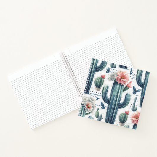 Kaktus-Blume Notizblock (Innenseite)