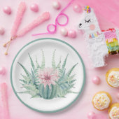 Kaktus-Blume Pappteller (Party)