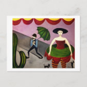 Kaktus-Blume Postkarte (Vorderseite)