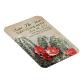 Kaktus-Blume Save the Date Magnet (Rechte Seite)