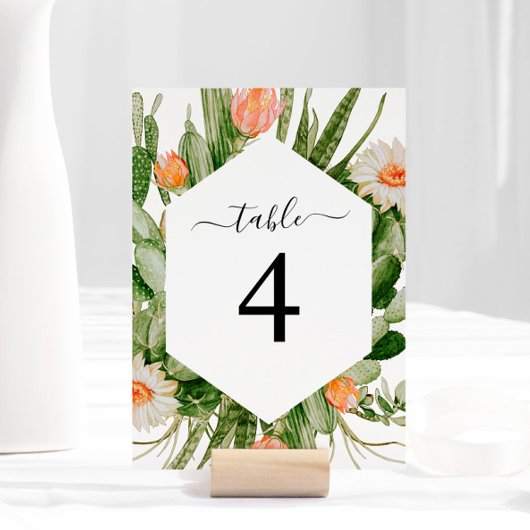 Kaktus-Blume Tabelle 4 Tischnummer Hochzeiten