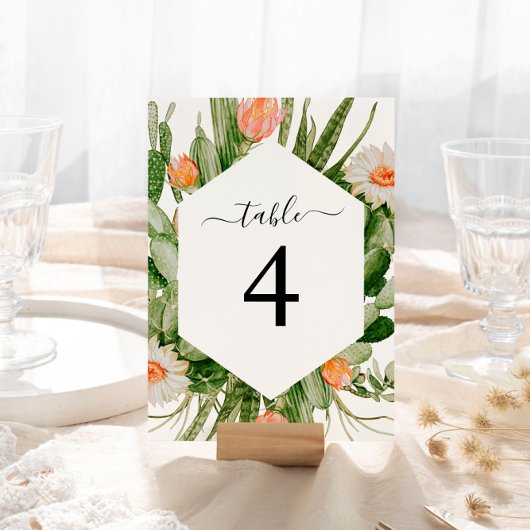 Kaktus-Blume Tabelle 4 Tischnummer Hochzeiten