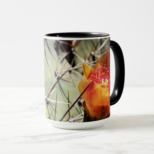 Kaktus Blume - Tasse (VorderseiteRechts)