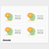 Kaktus-Blume - Zitat von prickelnden Dingen Rechteckiger Aufkleber (Blatt)