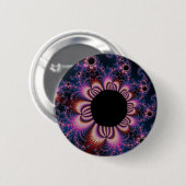 Kaktus-Blumen - Fraktal Button (Vorne & Hinten)