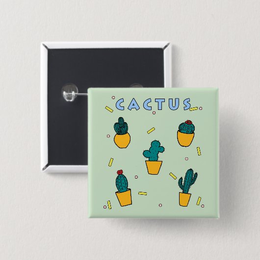 Kaktus Button (Vorne & Hinten)