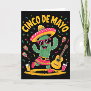 Kaktus Cinco De Mayo Sombrero Maracas Musikparty  Karte