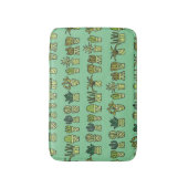 Kaktus Collection: HandGezeichnet Doodle-Set. Badematte (Vorderseite Vertikal)