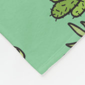 Kaktus Collection: HandGezeichnet Doodle-Set. Fleecedecke (Ecke)
