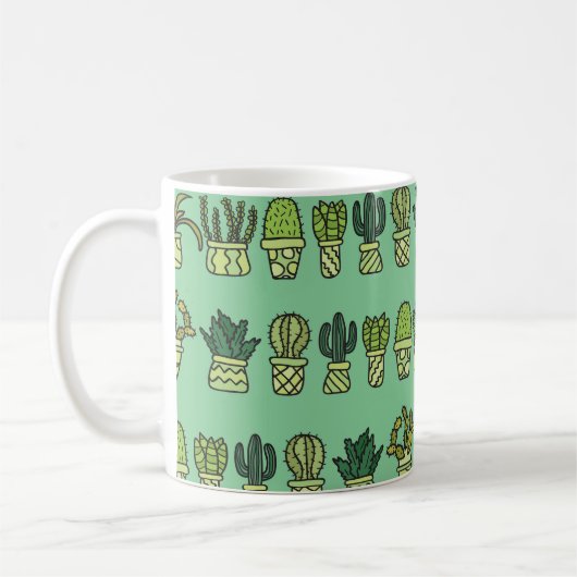 Kaktus Collection: HandGezeichnet Doodle-Set. Kaffeetasse (Links)