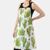 Kaktus der grünen Wüste: Aquarell Nahtlos Schürze (InSitu)