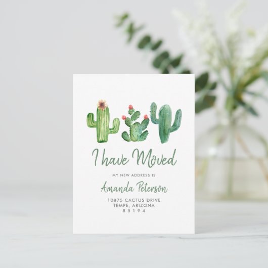 Kaktus, die ich verschoben habe Ankündigung Postka (Stehend Vorderseite)