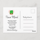 Kaktus, die ich verschoben habe Ankündigung Postka Postkarte (Rückseite)