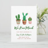 Kaktus, die wir verschoben haben Announcement Card Ankündigung (Stehend Vorderseite)