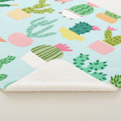 Kaktus Diversity, Vintager nahtloser Hintergrund. Sherpadecke (3/4)