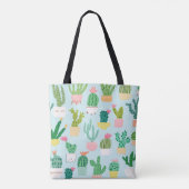 Kaktus Diversity, Vintager nahtloser Hintergrund. Tasche (Rückseite)